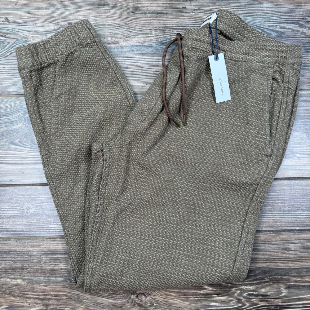 Taylor Stitch Mens XL The Apres Pant Cypress Sashiko Cotton Jogger Brown NEW